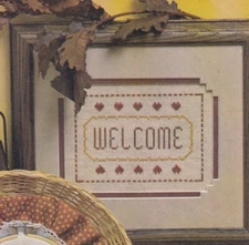 WELCOME HEARTS Cross-Stitch (Single Pattern From Magazine)