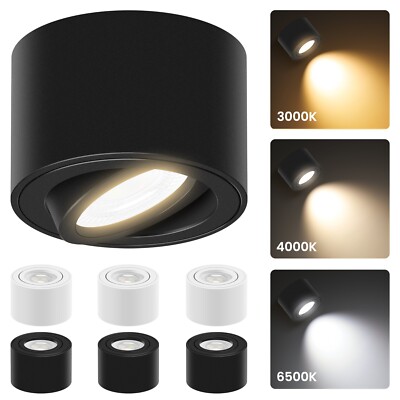 LED Aufbauspots Dimmbar Schwenkbar 3CCT Deckenleuchte 6W Modul inklusive IP20