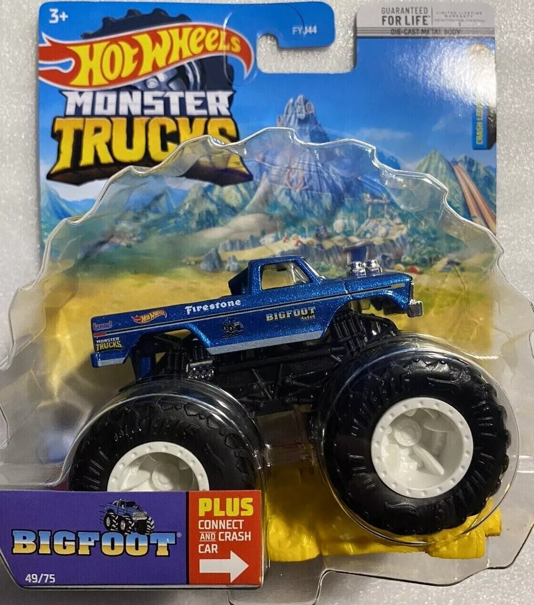 Hot Wheels Car Monster Trucks Big Foot Connect And Crash Car Collector  Edition Metal Diecast Model Cars Kids Toys Gift