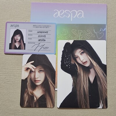 AESPA SYNK HYPER LINE 1st CONCERT OFFICIAL MD ID CARD + DECO