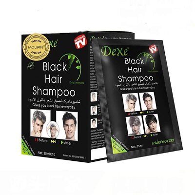 Haarfärbe-Shampoo schwarz semi-permanent für schnelle, einfache Farbveränderung