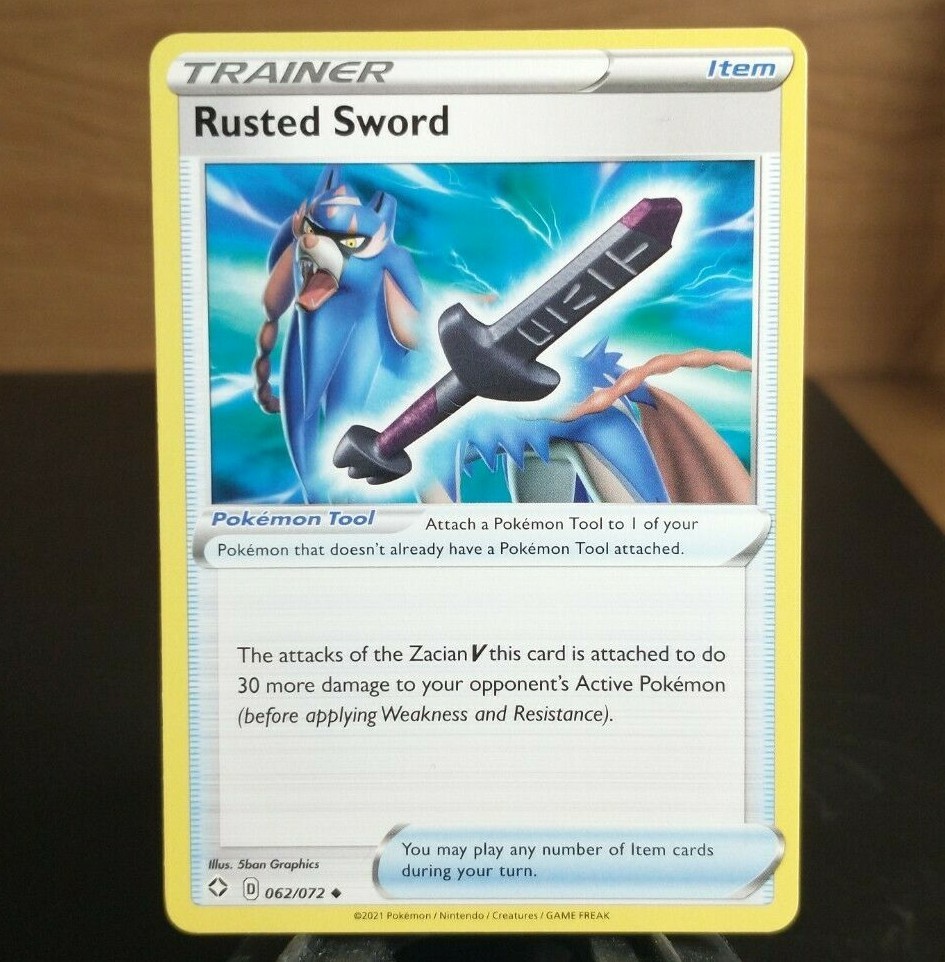 Rusted Sword 062/072 NM Shining Fates Near Mint Pokemon TCG Card Zacian 62/72