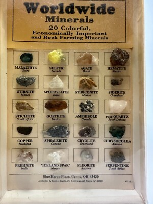 The World Of Minerals 1990's Original Box Kit~20 Minerals | eBay