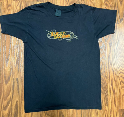 Vintage 3D Emblem Simple Harley Davidson Logo, Size L, 80s