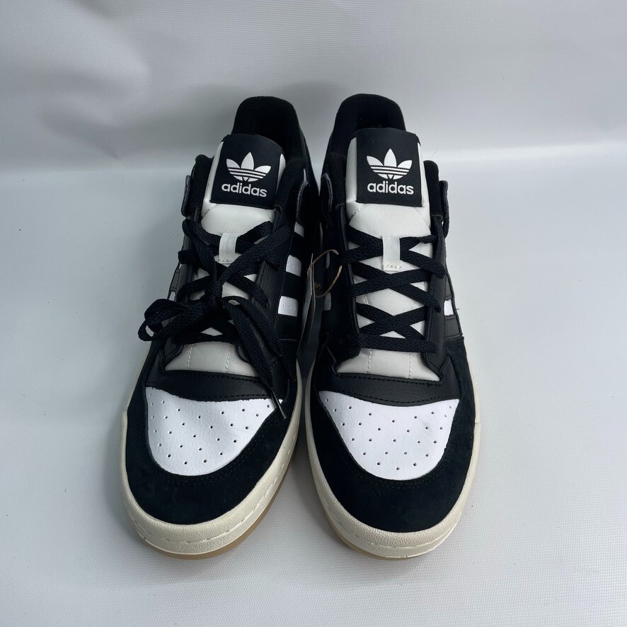 Adidas Shoes Mens 12 Forum Low CL Black White Gum Oreo Trifold