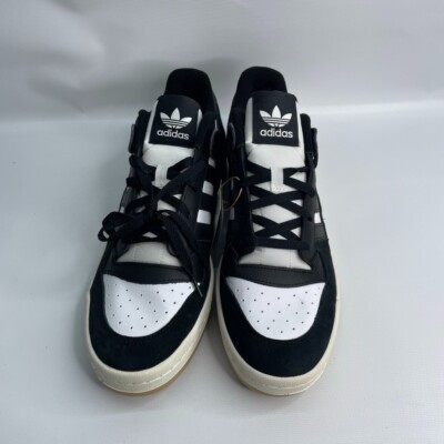 Adidas Shoes Mens 12 Forum Low CL Black White Gum Oreo Trifold