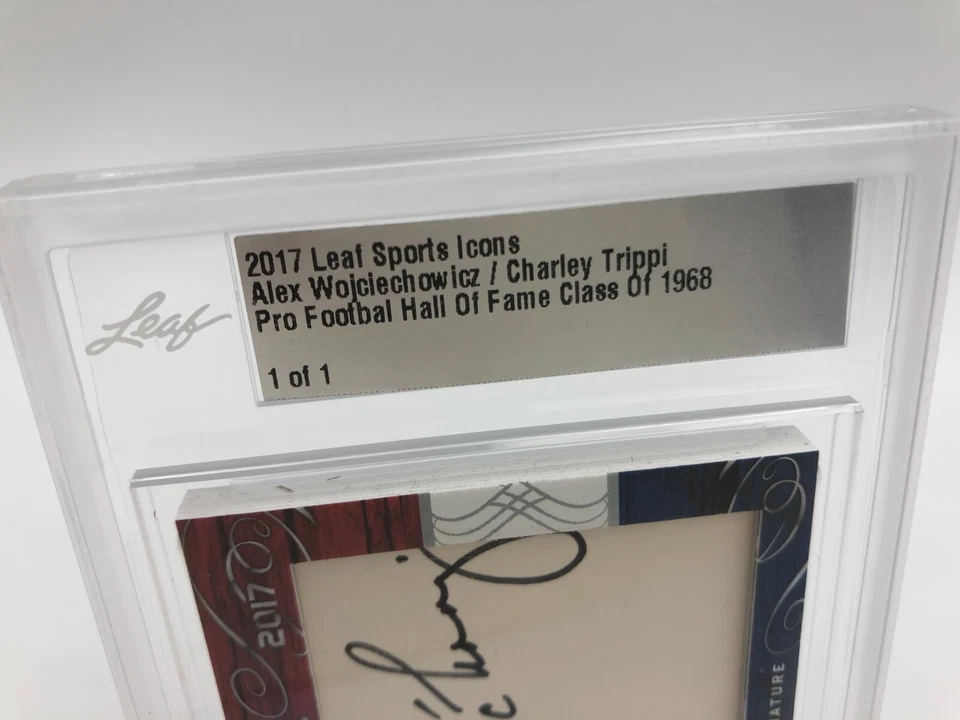 ALEX WOJCIECHOWICZ Charley Trippi DUAL AUTO Card 2017 Leaf Sport HOF RARE 1 of 1 - Image 3 of 4