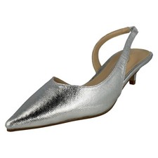 Damen Spot On Slip auf Flachem Absatz Spitz Zehen Abend Feier Formelle Schuhe