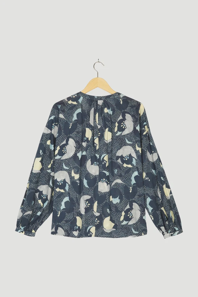 Hess Natur Bluse  Baumwolle Gr. M Blau Damen - Bild 2 von 4