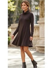 Cabi XS Brown Fireside Cowl Neck Tunic Swing Dress Style 596