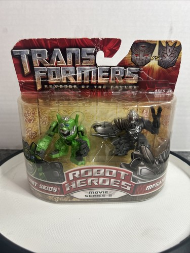 Autobot Skids & Megatron Robot Heroes Transformers Revenge of Fallen Series 2 - Picture 2 of 6