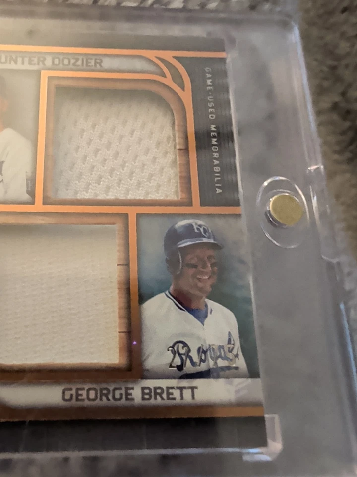 2023 Topps Museum Bobby Witt, Perez, Brett, Dozier Quad Jersey Relic/75 MLB - Image 3 of 3