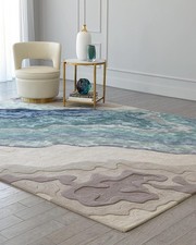 Wool and Viscose Hand Tufted Nz Wool & Viscose Area Rug Hand Made Carpet