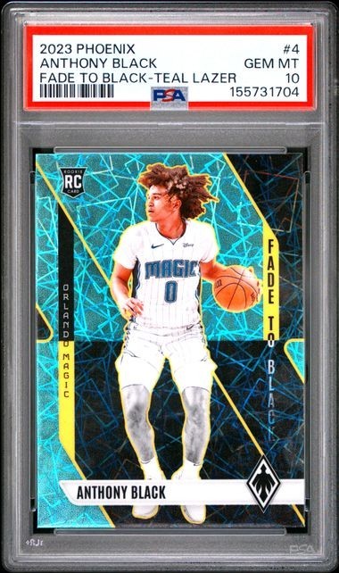 2023 Phoenix Anthony Black PSA 10 GEM ROOKIE RC Fade to Black Teal Lazer #4