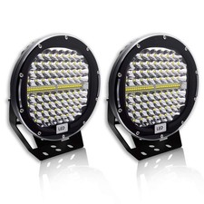 408W 2PCS 40800LM Trucks Tractor LED Work Lights, 9 Inch Round LED Off Road L...
