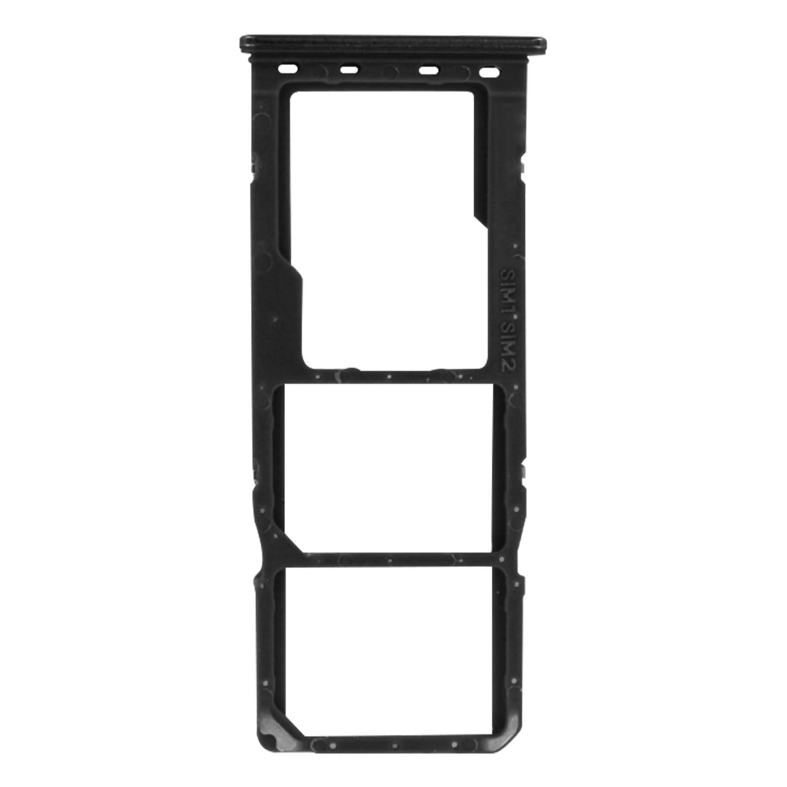 Tiroir carte SIM double avec slot micro SD noir pour smartphone Samsung Galaxy A21s