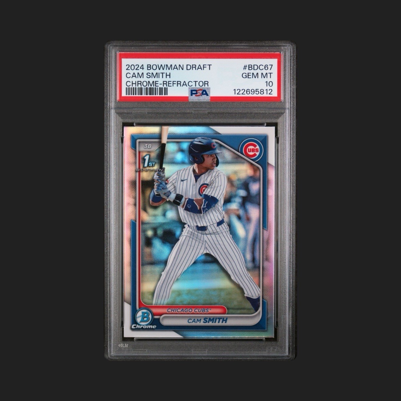 Cam Smith REFRACTOR 2024 Bowman Draft Chrome 1st #BDC-67 Cubs PSA 10