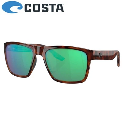 Lunettes de soleil polarisées COSTA monture tortue PAUNCH XL/verres miroir ve... - Photo 1/4