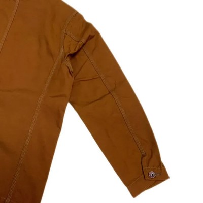 IRON HEART IHJ-159 Duck Collarless Chore Jacket Brown XS-L Made in