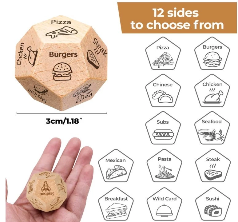 Rellenos de Medias para Adultos - Divertido Regalo Elefante Blanco, Dados de Comida para Fecha Noche f Foto 2 de 4