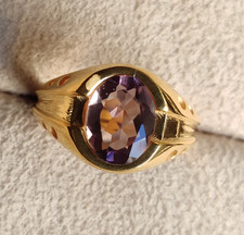 NAtural Amethyst Ring 925 Sterling Silver Stylish Mens Ring, Hand MAde Ring