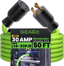 30-Amp Generator Extension Cord, 120/250-Volt, 4-Prong, 7500W, NEMA L14-30P/L L1