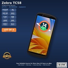 Lot of 4 Zebra TC58 TC58A1-3T1K7B1010 5G SE55 8GB/64GB Refurb Android 14