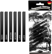 Gepresste Zeichenkohle, Zeichenkohle Set, Sketch Kohlestifte, Kohlestifte in