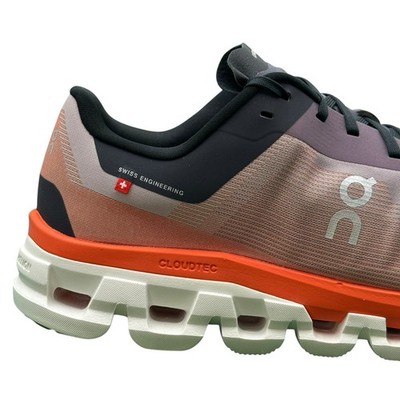 Men's 11.5 M - On Cloudflow 4 Quartz Blue/Flame Orange Running