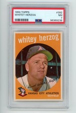 1959 Topps Whitey Herzog #392 PSA 7