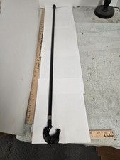 handmade cane walking stick, resin horse handle, wood shaft, appx 36"