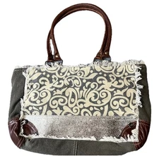 Myra Shoulder Bag Canvas With Leather Accent