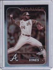 Darius Vines 2024 Topps Chrome Sepia Refractor #197 Atlanta Braves (RC)