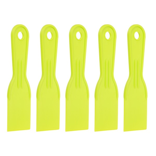 "5 StüCk Spachtel 2\" Breite Flexibel FüR Putty Knife Malerspachtel Gelb"-image