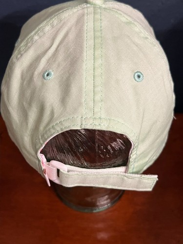 The Greenbrier Script Mint Green Hat Golf Adjustable Cap Flower Lined Small Fit - Picture 4 of 10