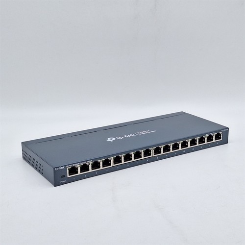 TP-Link 16 Port Gigabit Ethernet Network Switch Desktop Wall-Mount Fanless Black - Picture 2 of 5