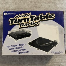 I6" Novelty Turntable - AM/FM Turn Table Radio LIFELONG New Open Box