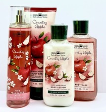 NEW Bath  Body Works Country Apple Fragrance Mist Wash Lotion Cream 4 Piece Set