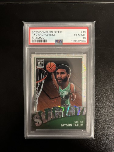 2023-24 Panini Donruss Optic Jayson Tatum Slammy! #19 Celtics PSA 10 GEM MINT