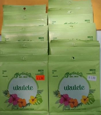 Martin M620 Tenor Ukulele Strings 22-25 (5 Packs) 5 complete sets - Image 1 of 2