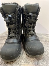 All in Motion Kids' Skylar Winter Boots - Black/Gray - Size 1-Thermolite Ecomade