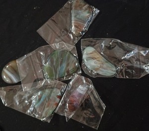 Estate Lot Handmade Glass Cabochons For Jewelry , Wire Wrapping Or Mosaics