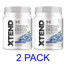 XTEND Original BCAA Muscle Recovery - 100 Servings - Blue Raspberry Ice *CLUMPY*