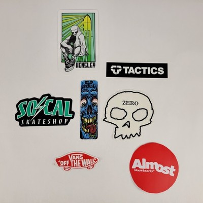 Skateboard Sticker Lot - H-Street Matt Hensley, Zero, Almost, Vans & More (7pc)