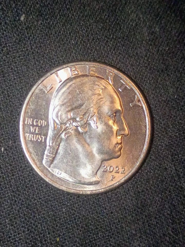 2022 P Quarter Error “Drooling George” In COD We Trust Error Rare US Coin - Image 3 of 4