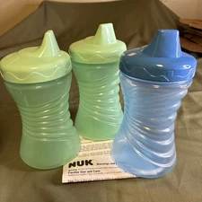 NUK® Fun Grips® Hard Spout Sippy Cup 10 oz.  LOT OF 3