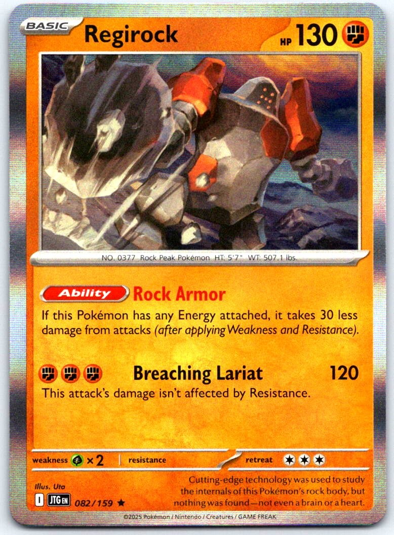 Regirock 082/159 SV09: Journey Together Holo-PTCG-NM