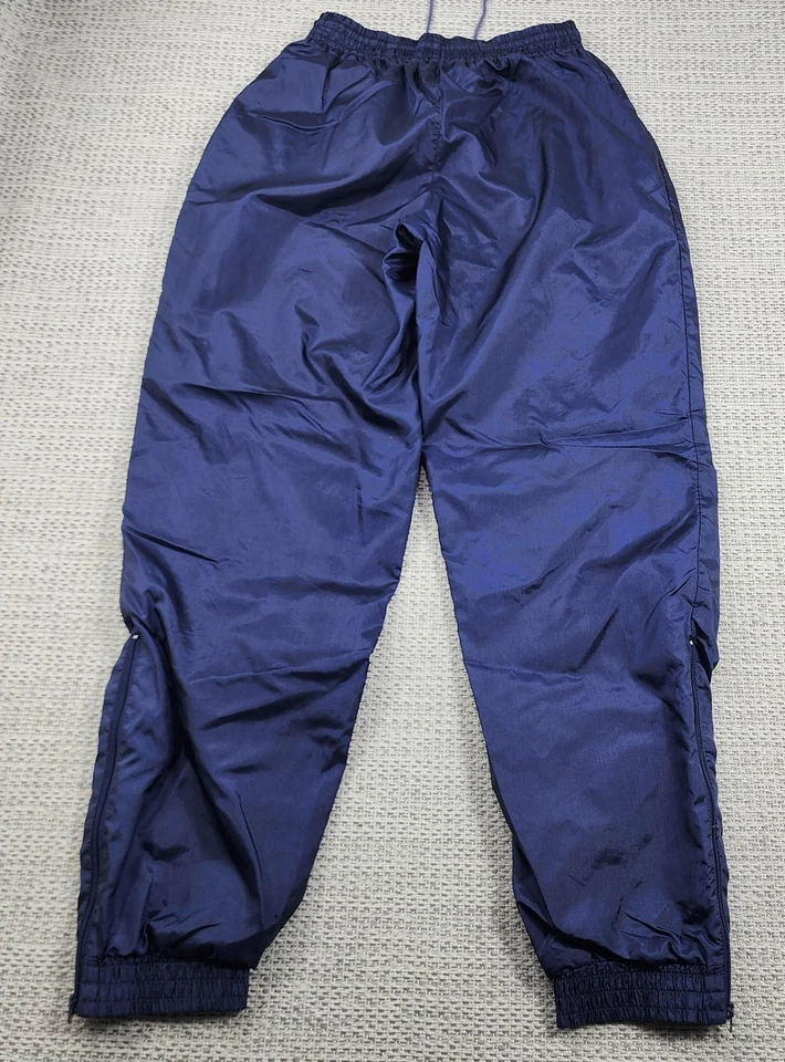 Calça Umbro Masculina Vintage Média Azul Marinho Colorblock Windbreaker Track Anos 90 - Imagem 3 de 4