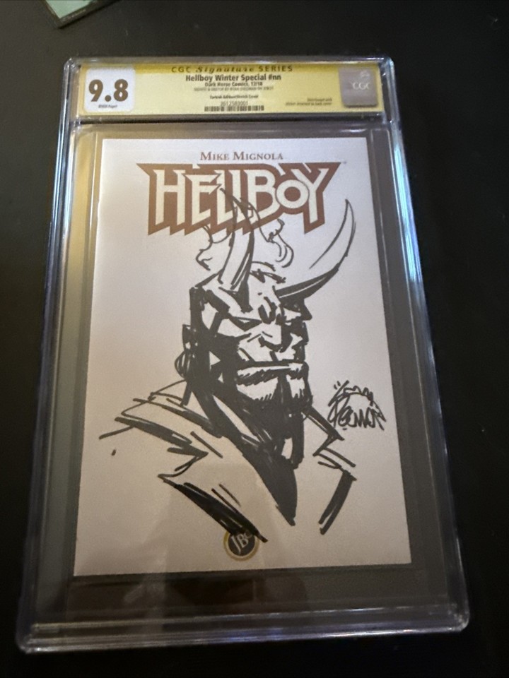 Ryan Stegman HELLBOY CGC 9.8 Original Art Sketch Rare Turkish blank Comic Art
