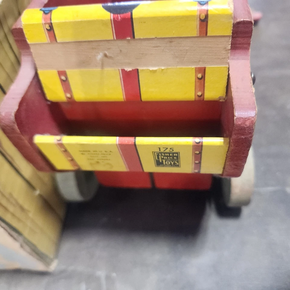 Entrenador de escenario Fisher Price 1954 de colección de juguete Gold Star Line Sh Foto 3 de 4